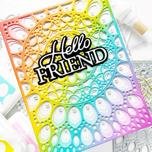 Simon Says Stamp! Memory Box HELLO FRIEND POSH SCRIPT Dies 94586 | color-code:ALT3