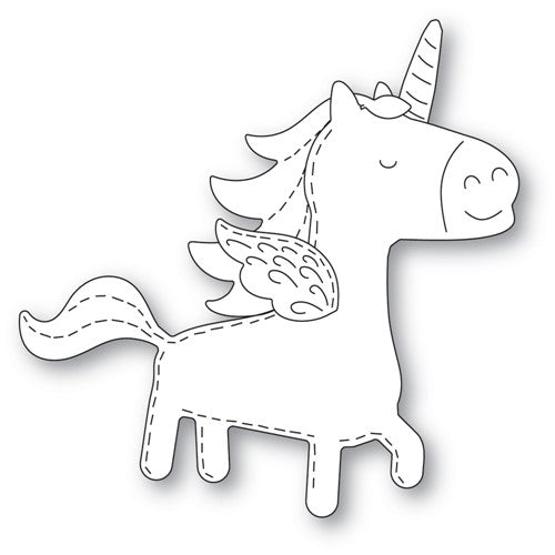 Simon Says Stamp! Poppy Stamps WHITTLE HAPPY UNICORN Dies 2465*