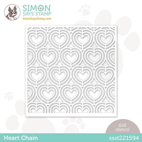 Simon Says Stamp! Simon Says Stamp Stencil HEART CHAIN ssst221594