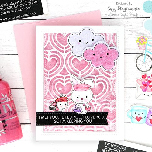 Simon Says Stamp! Simon Says Stamp Stencil HEART CHAIN ssst221594 | color-code:ALT4