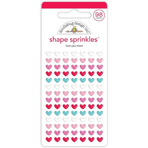 Simon Says Stamp! Doodlebug LOVE YOU MORE Sprinkles Enamel Shapes 7548