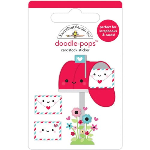 Simon Says Stamp! Doodlebug SENDING LOVE Doodle Pops 3D Stickers 7560