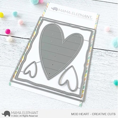 Simon Says Stamp! Mama Elephant MOD HEART Creative Steel Dies