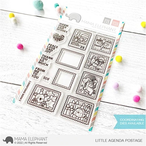 Simon Says Stamp! Mama Elephant Clear Stamps LITTLE AGENDA POSTAGE