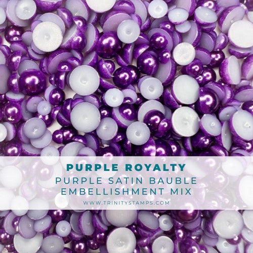 Simon Says Stamp! Trinity Stamps PURPLE ROYALTY SATIN BAUBLES Embellishment Box tsb-257
