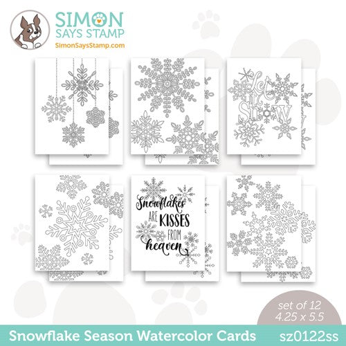 Simon Says Stamp! Simon Says Stamp Suzy's SNOWFLAKE SEASON Watercolor Prints sz0122ss