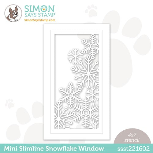 Simon Says Stamp! Simon Says Stamp Stencil MINI SLIMLINE SNOWFLAKE WINDOW ssst221602