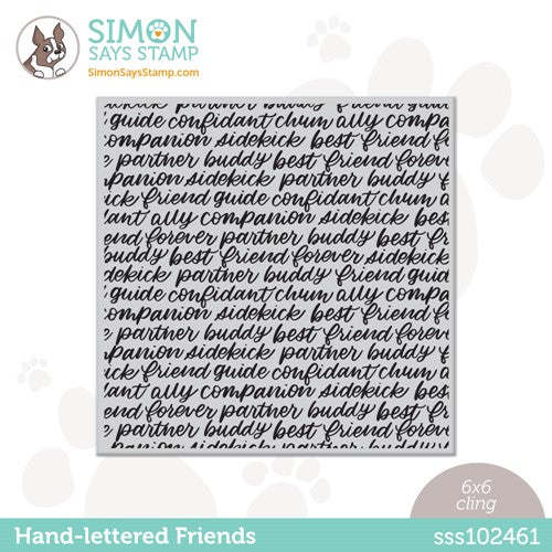 Simon Says Stamp! Simon Says Cling Stamps HANDLETTERED FRIENDS sss102461