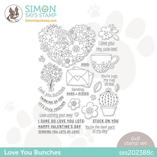 Simon Says Stamp! Simon Says Clear Stamps LOVE YOU BUNCHES sss202388c