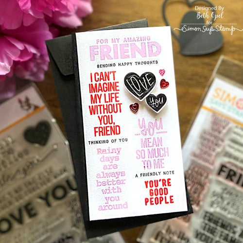 Simon Says Stamp! Simon Says Clear Stamps FRIEND GREETINGS sss302460