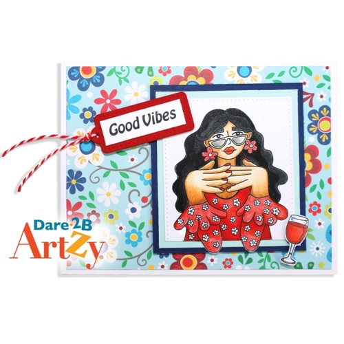 Simon Says Stamp! Dare 2B Artzy GOOD VIBES Clear Stamp Set 22354*