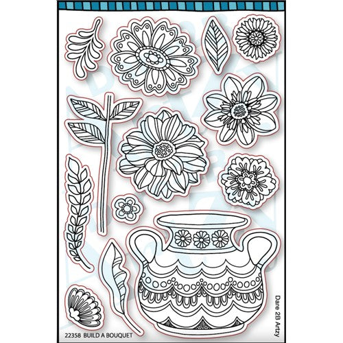 Simon Says Stamp! Dare 2B Artzy BUILD A BOUQUET Clear Stamp Set 22358*