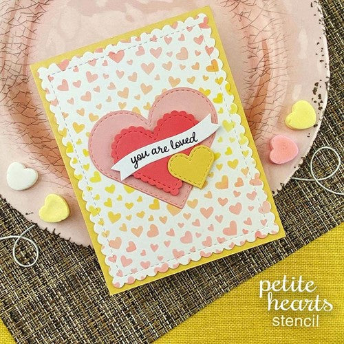 Simon Says Stamp! Newton's Nook Designs PETITE HEARTS Stencil NN2201T01
