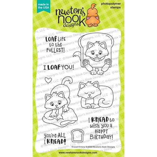 Simon Says Stamp! Newton's Nook Designs KNEAD KITTENS Clear Stamps NN2201S03*
