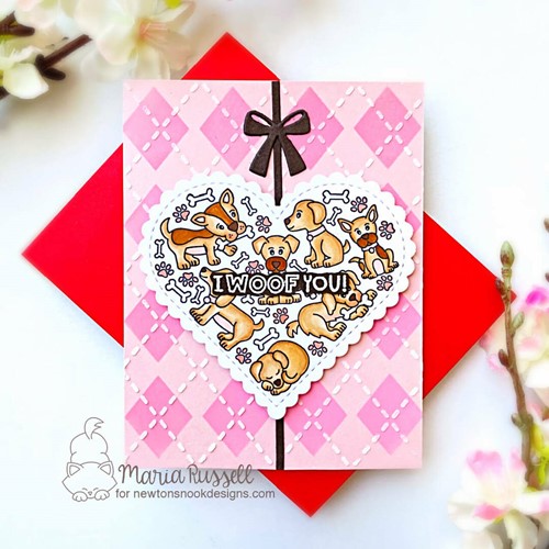 Simon Says Stamp! Newton's Nook Designs HEARTFELT WOOFS Clear Stamps NN2201S05
