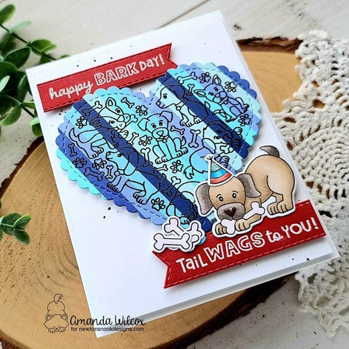 Simon Says Stamp! Newton's Nook Designs HEARTFELT WOOFS Clear Stamps NN2201S05
