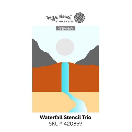 Simon Says Stamp! Waffle Flower WATERFALL Stencil Trio 420859*