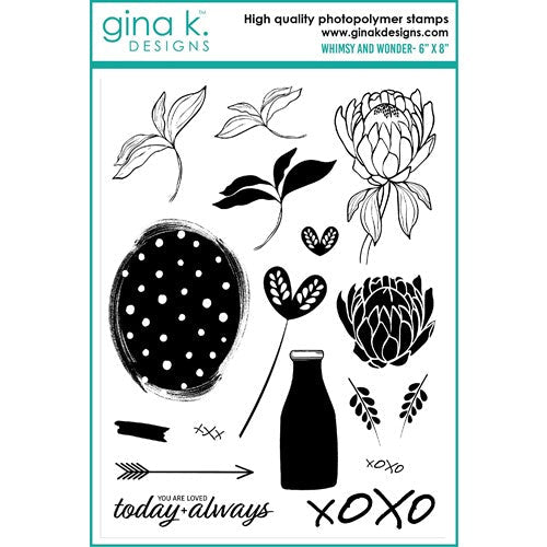 Simon Says Stamp! Gina K Designs WHIMSY AND WONDER Clear Stamps lh24*