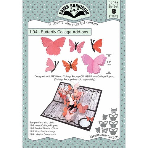 Simon Says Stamp! Karen Burniston BUTTERFLY COLLAGE ADD ONS Dies 1194