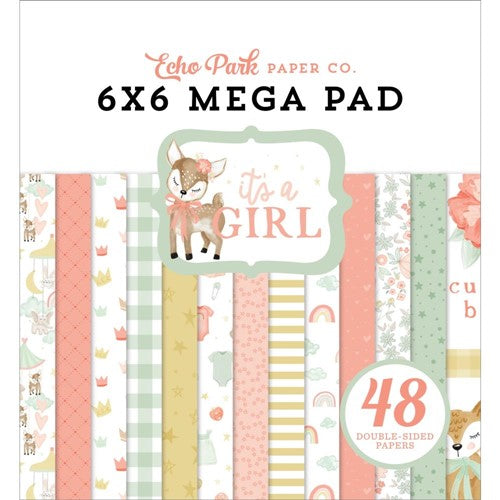 Simon Says Stamp! Echo Park IT'S A GIRL 6 x 6 Mega Paper Pad iag277031