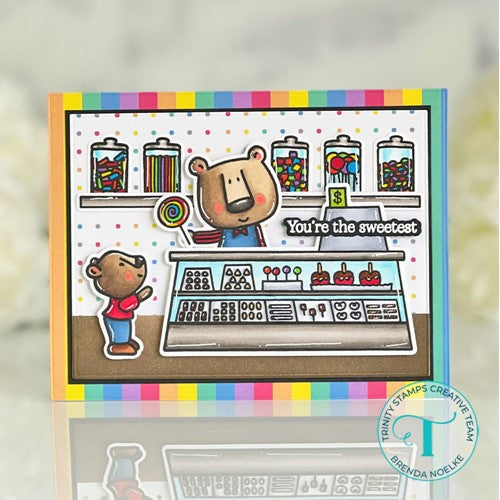 Simon Says Stamp! Trinity Stamps COZY BEAR SWEET SHOP Clear Stamp Set tps-168* | color-code:ALT06