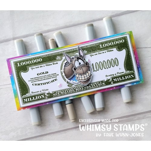 Simon Says Stamp! Whimsy Stamps A MILLION DOLLARS BACKGROUND Cling Stamp and Die Combo DDB0071