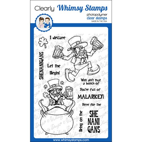 Simon Says Stamp! Whimsy Stamps ST. PADDY SHENANIGANS Clear Stamps CWSD401