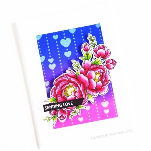 Simon Says Stamp! Clearly Besotted HEARTFELT HUGS Stencil