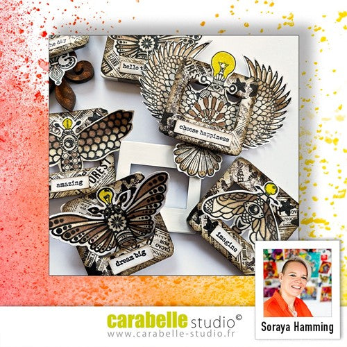 Simon Says Stamp! Carabelle Studio BUTTERFLY AN IDEA A6 Cling Stamp sa60589e*