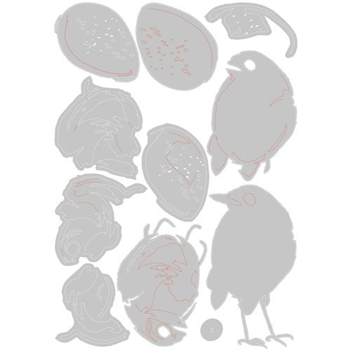 Simon Says Stamp! Tim Holtz Sizzix BIRD AND EGG Colorize Thinlits Dies 665857