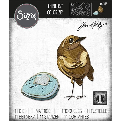 Simon Says Stamp! Tim Holtz Sizzix BIRD AND EGG Colorize Thinlits Dies 665857