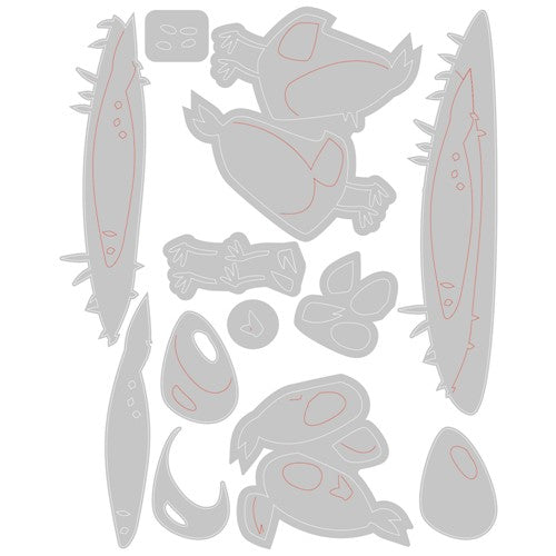 Simon Says Stamp! Tim Holtz Sizzix PAPERCUT CHICKS Colorize Thinlits Dies 665854