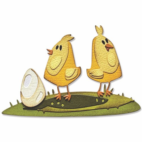 Simon Says Stamp! Tim Holtz Sizzix PAPERCUT CHICKS Colorize Thinlits Dies 665854