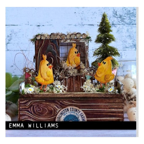 Simon Says Stamp! Tim Holtz Sizzix PAPERCUT CHICKS Colorize Thinlits Dies 665854