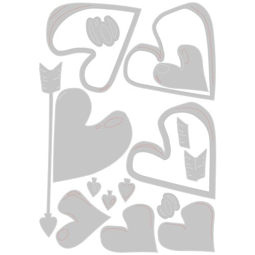 Simon Says Stamp! Tim Holtz Sizzix LOVESTRUCK Colorize Thinlits Dies 665852