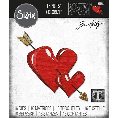 Simon Says Stamp! Tim Holtz Sizzix LOVESTRUCK Colorize Thinlits Dies 665852