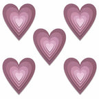Simon Says Stamp! Tim Holtz Sizzix STACKED TILES HEARTS Thinlits Dies 665858