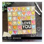 Simon Says Stamp! Tim Holtz Sizzix STACKED TILES HEARTS Thinlits Dies 665858 | color-code:ALT3