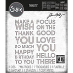 Simon Says Stamp! Tim Holtz Sizzix BOLD TEXT 1 Thinlits Dies 665847