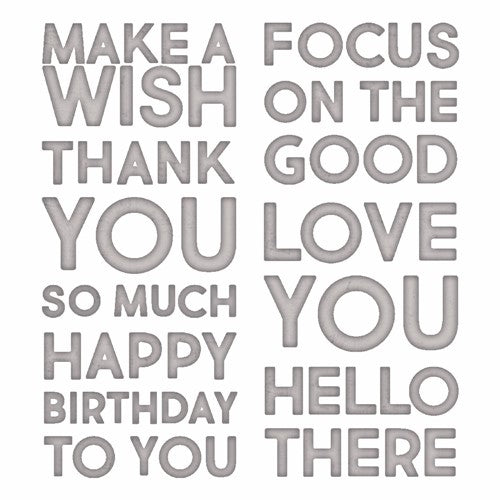 Simon Says Stamp! Tim Holtz Sizzix BOLD TEXT 1 Thinlits Dies 665847