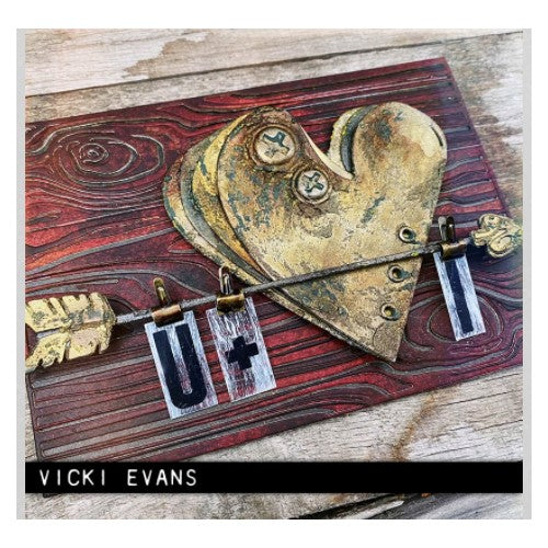 Simon Says Stamp! Tim Holtz Sizzix WOODGRAIN Colorize Thinlits Dies 665860
