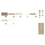 Simon Says Stamp! Tim Holtz Sizzix WOODGRAIN Colorize Thinlits Dies 665860