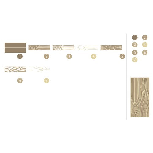 Simon Says Stamp! Tim Holtz Sizzix WOODGRAIN Colorize Thinlits Dies 665860