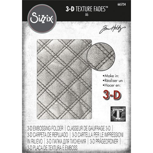 Sizzix Texture Fades Embossing Folder - Quilted