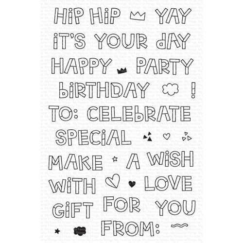 Simon Says Stamp! My Favorite Things HIP HIP YAY DAY Clear Stamps mstn005*