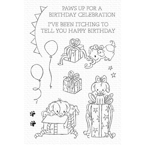 Simon Says Stamp! My Favorite Things ITCHING TO TELL YOU HAPPY BIRTHDAY Clear Stamps ram028