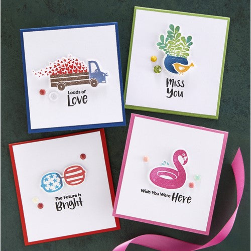 Simon Says Stamp! STP-076 Spellbinders MANY GREETINGS Clear Stamps*
