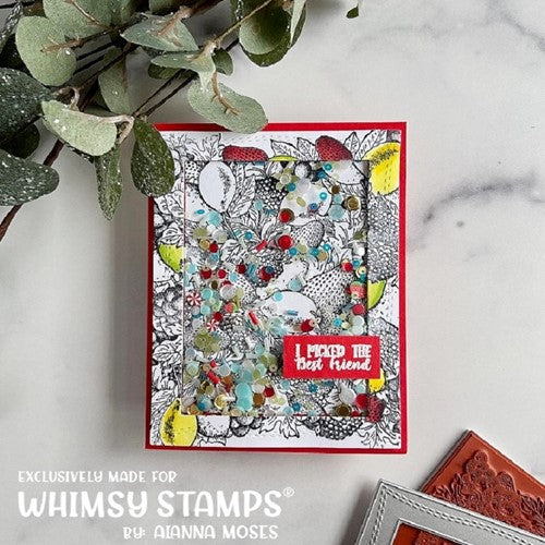 Simon Says Stamp! Whimsy Stamps FRUITY Background Cling Stamp DA1168*