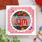 Simon Says Stamp! Whimsy Stamps FRUITY Background Cling Stamp DA1168*