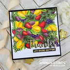 Simon Says Stamp! Whimsy Stamps FRUITY Background Cling Stamp DA1168*
